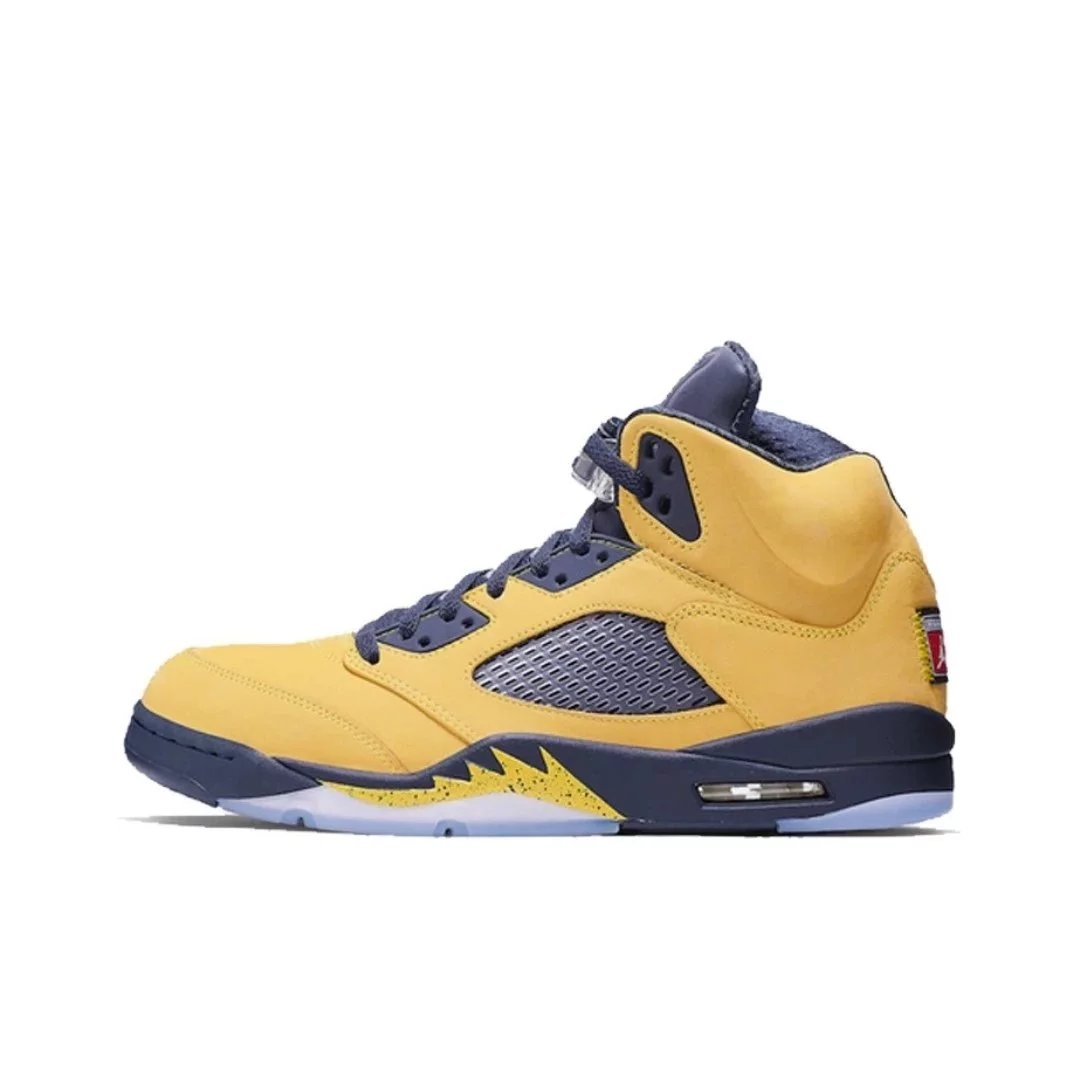 Jordan Sneakers Air 5 Basketball — Michigan Yellow CQ 9541-704