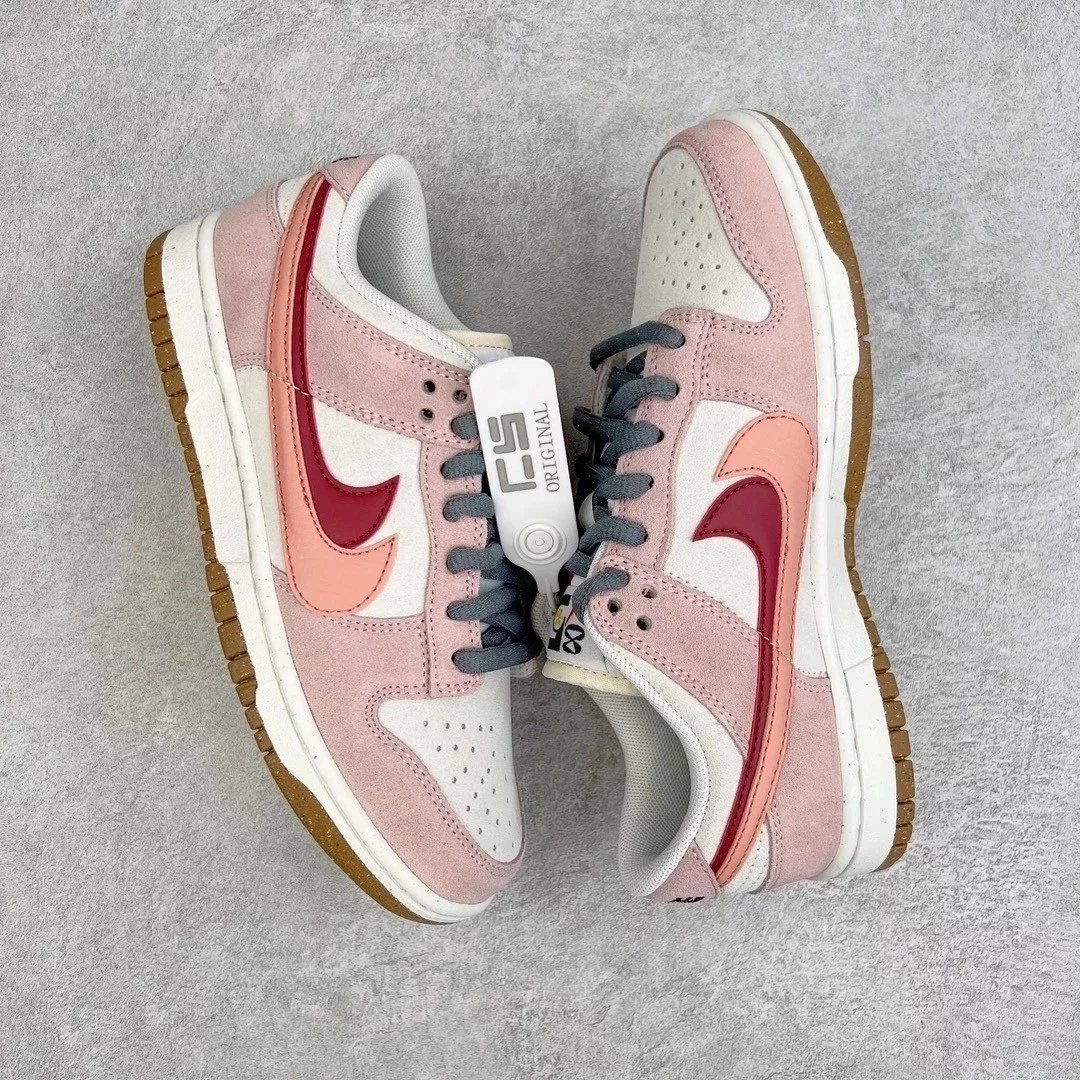 Nike Sneakers Dunk Low SE 85 Double Hook Deconstruction — Pink bubble