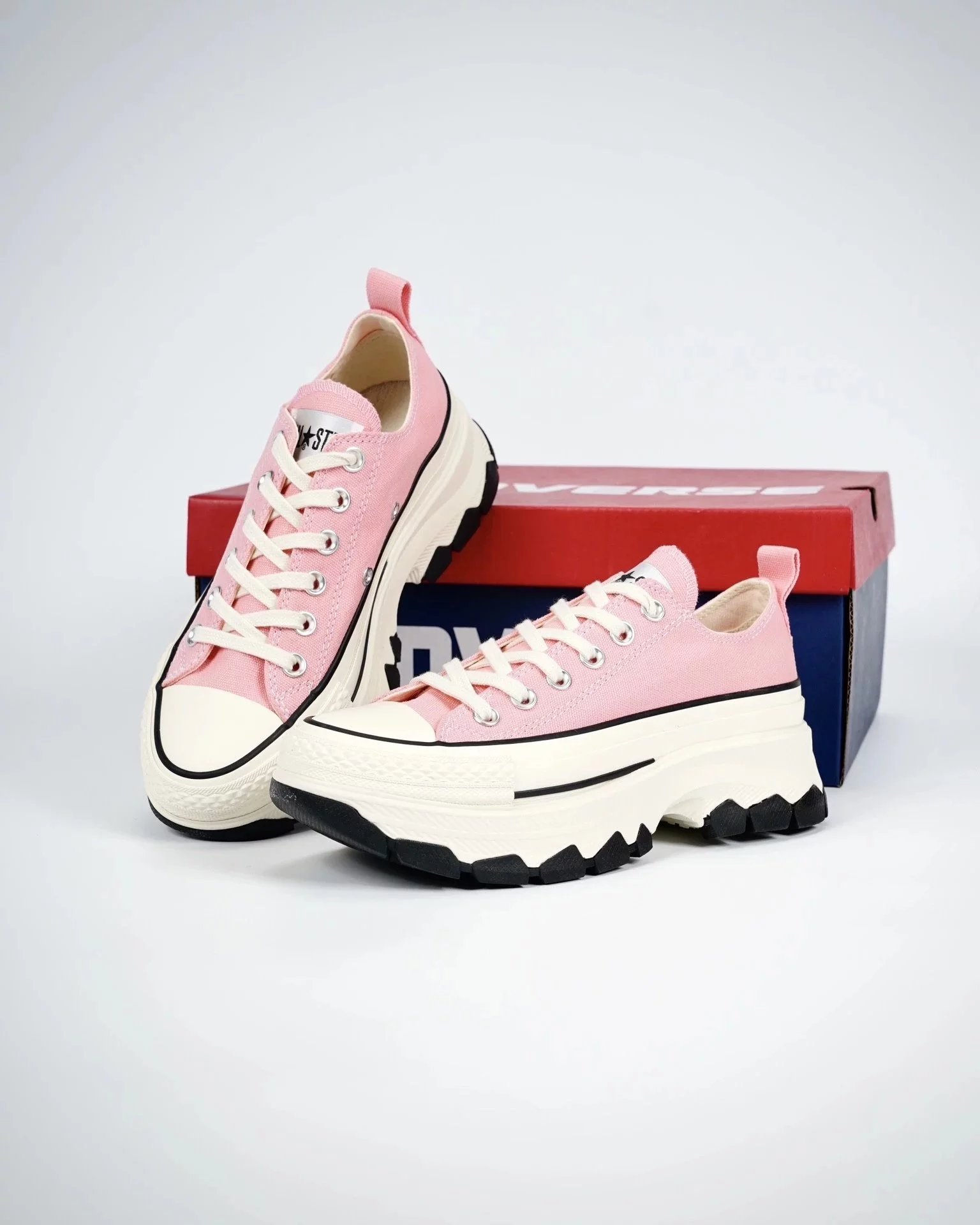 Converse Sneakers All Star 100 Trekwave H platform canvas — Pink Low