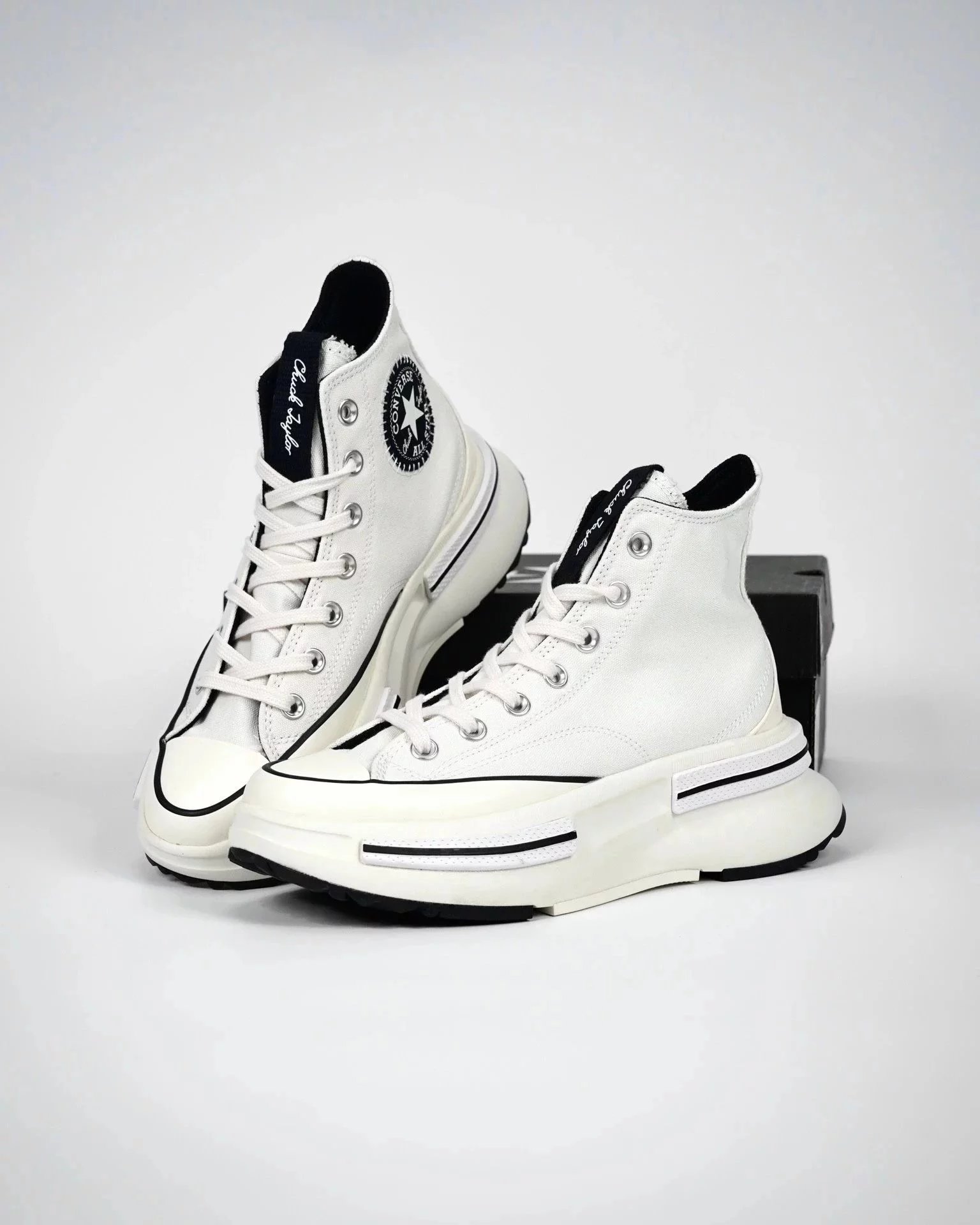 Converse Sneakers All Star 100 Trekwave H platform canvas — Black and white panda