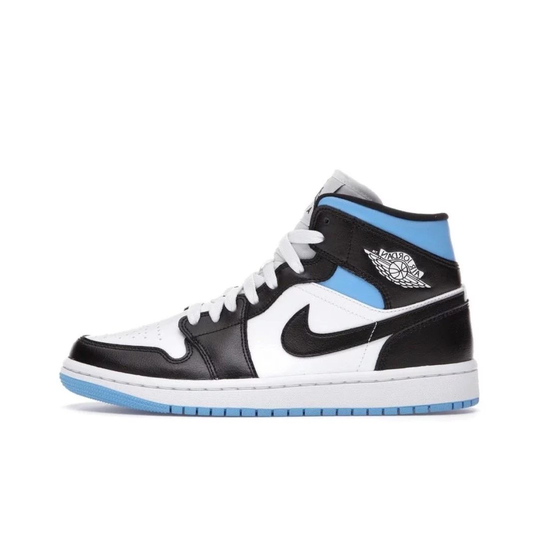 Nike Sneakers Air Jordan 1 Mid — Black, white, and blue BQ 6472-102