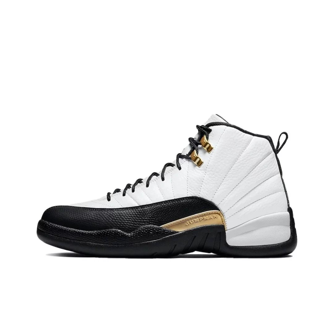 Jordan Sneakers Air 12 — Black, White, and Gold CT8013-170