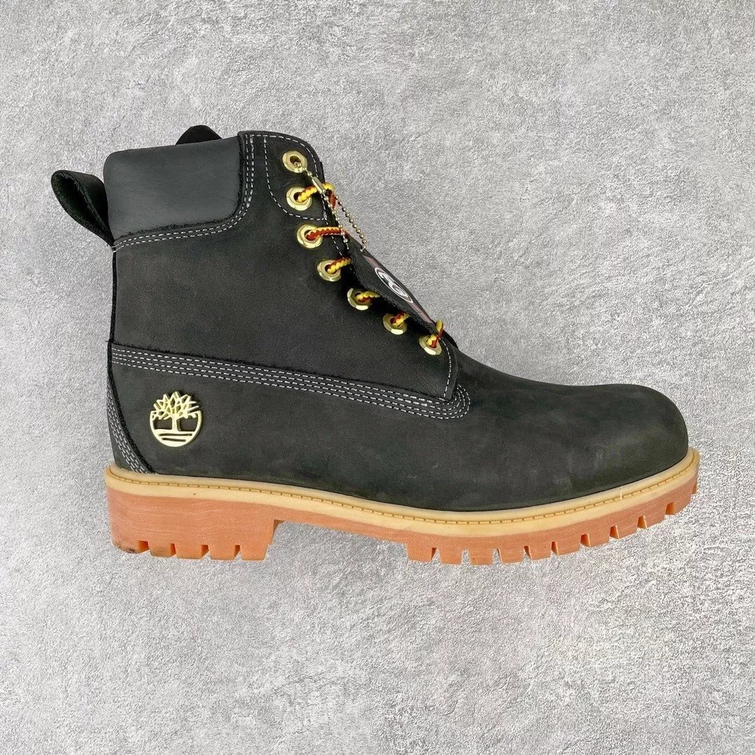 Timberland Boots Lace-Up Ankle with Lug Soles — Black