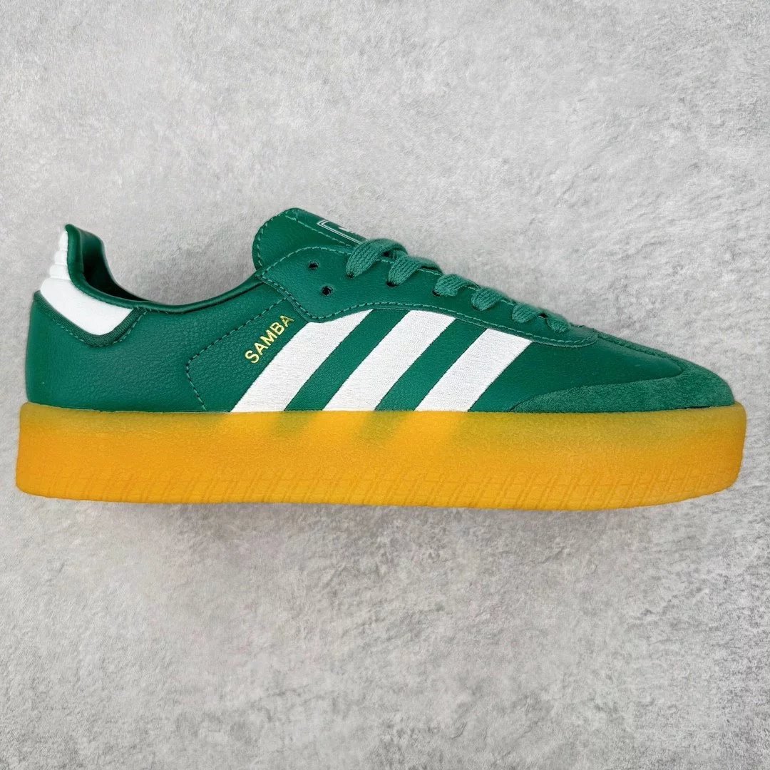 Adidas Sneakers Samba Platform — White Deep Green
