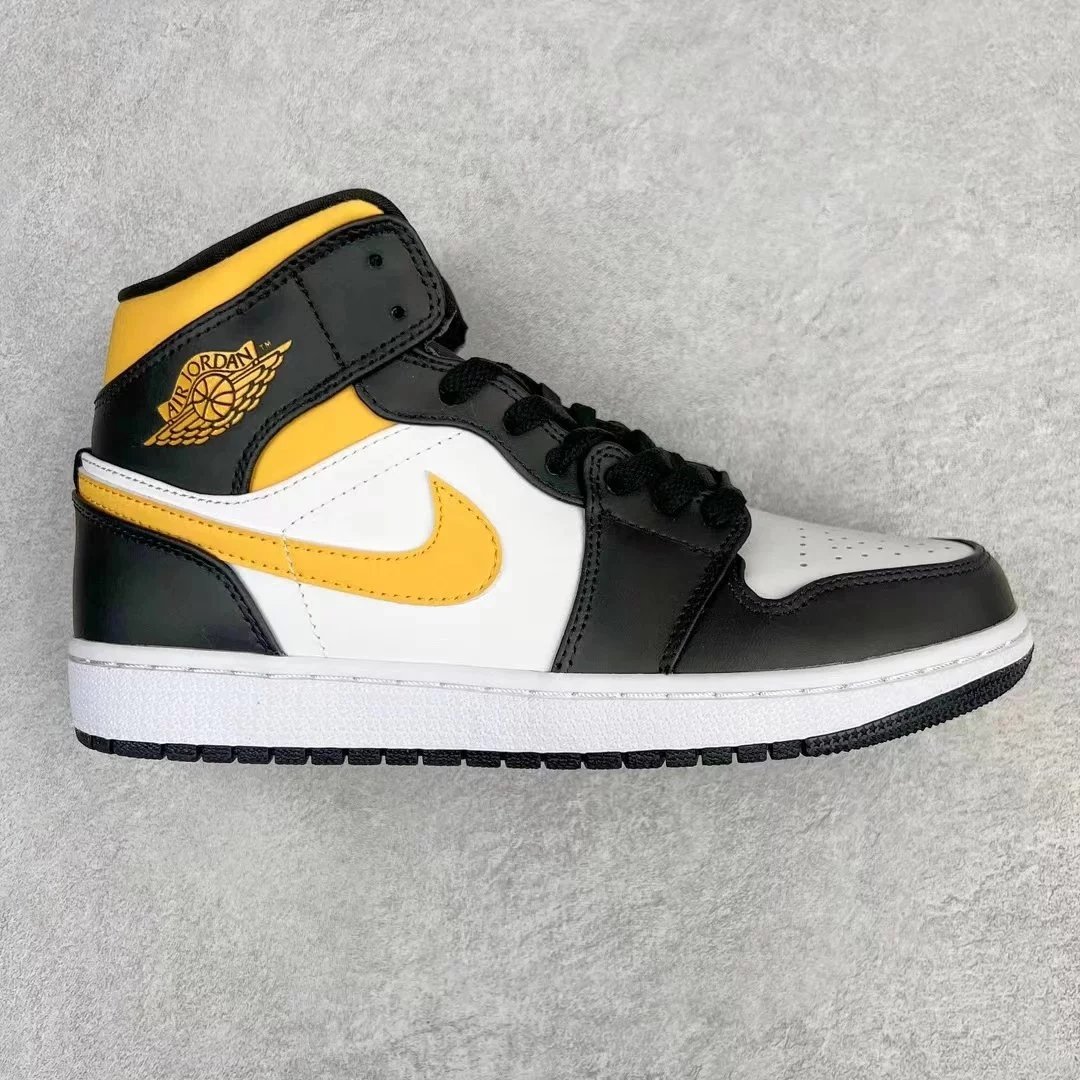 Jordan Sneakers Air 1 Mid — Black and yellow