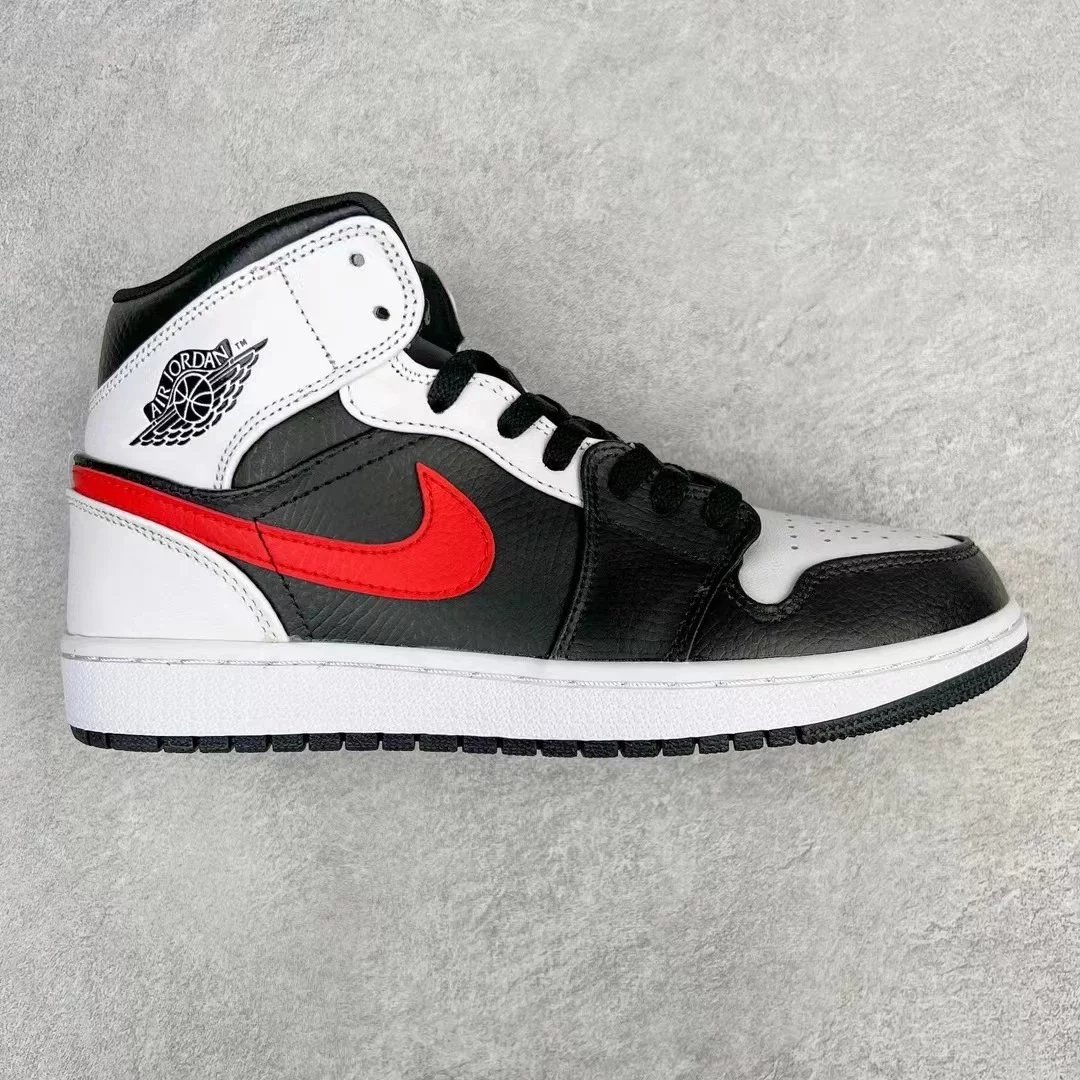 Jordan Sneakers Air 1 Mid — Black and red