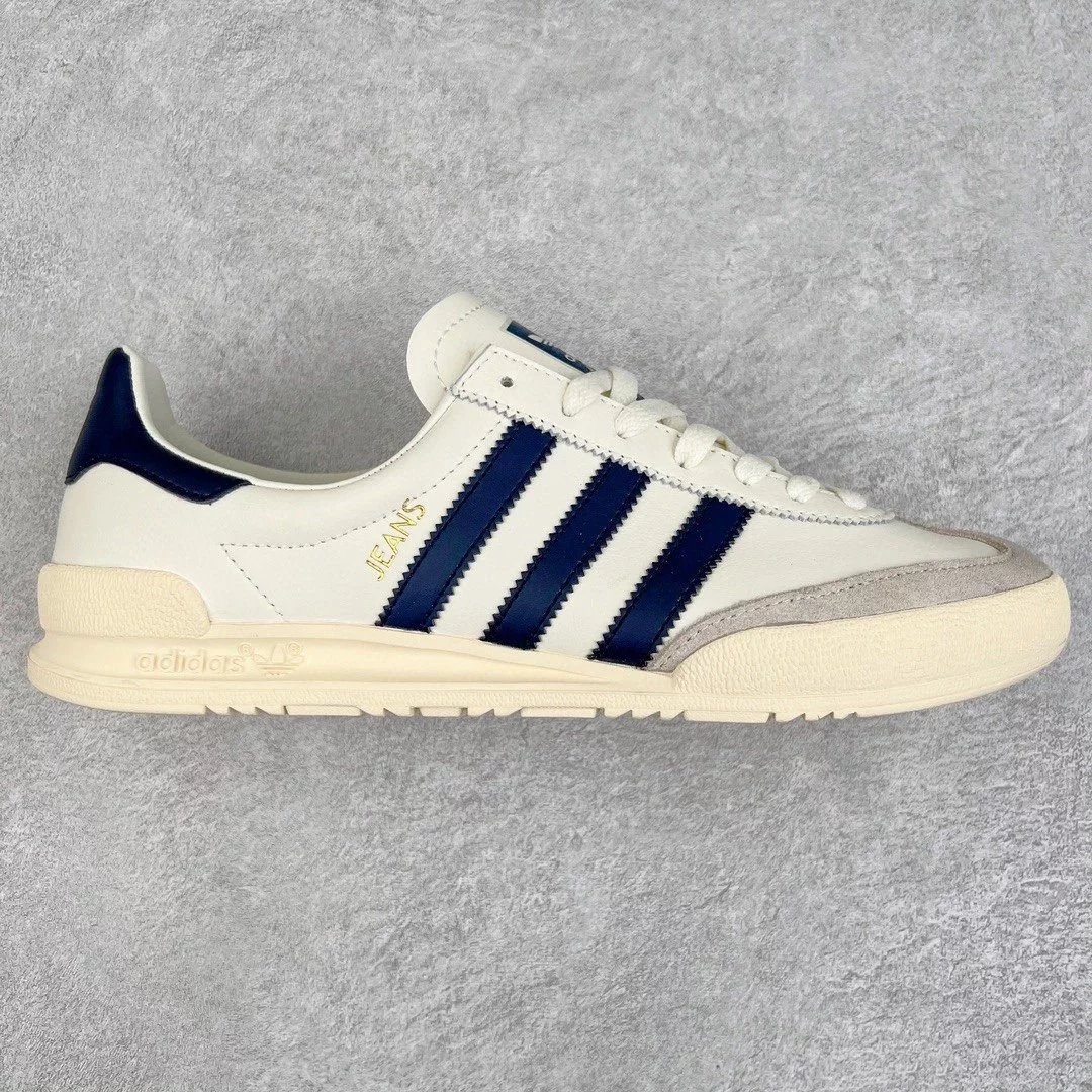 adidas Sneakers Jeans — White Deep Blue