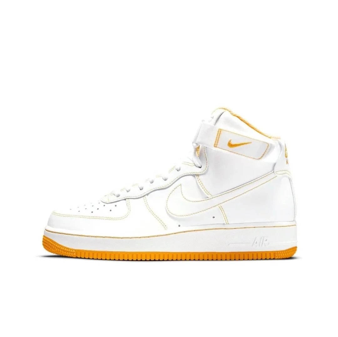 Nike Sneakers Air Force 1 High — white orange suture CV 1753-107