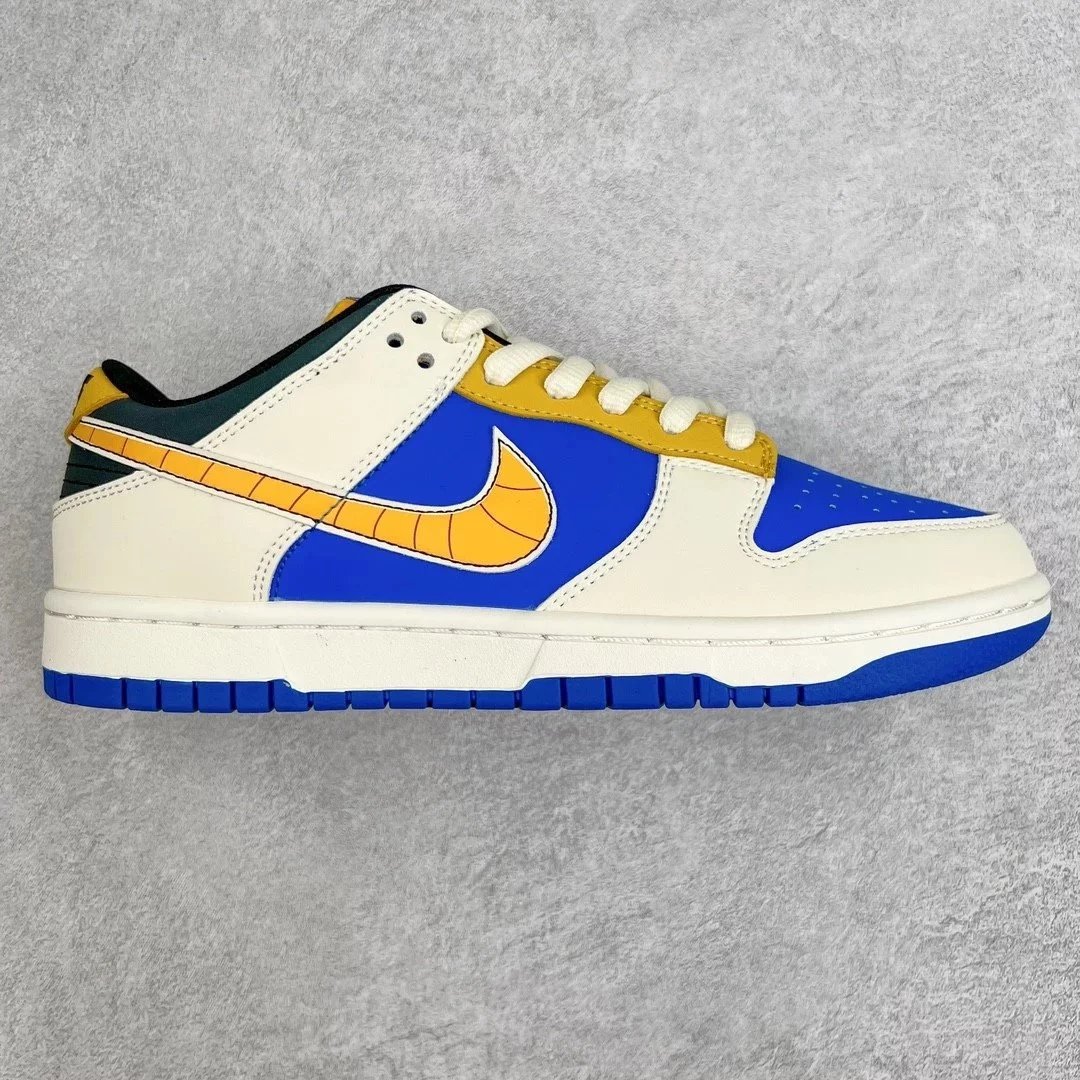 Nike Sneakers Dunk Low — White, yellow, and blue