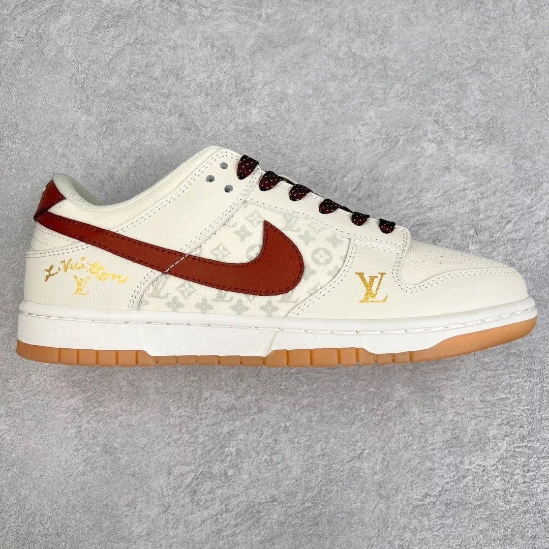 Nike Sneakers Dunk Low — White and Red Collaboration