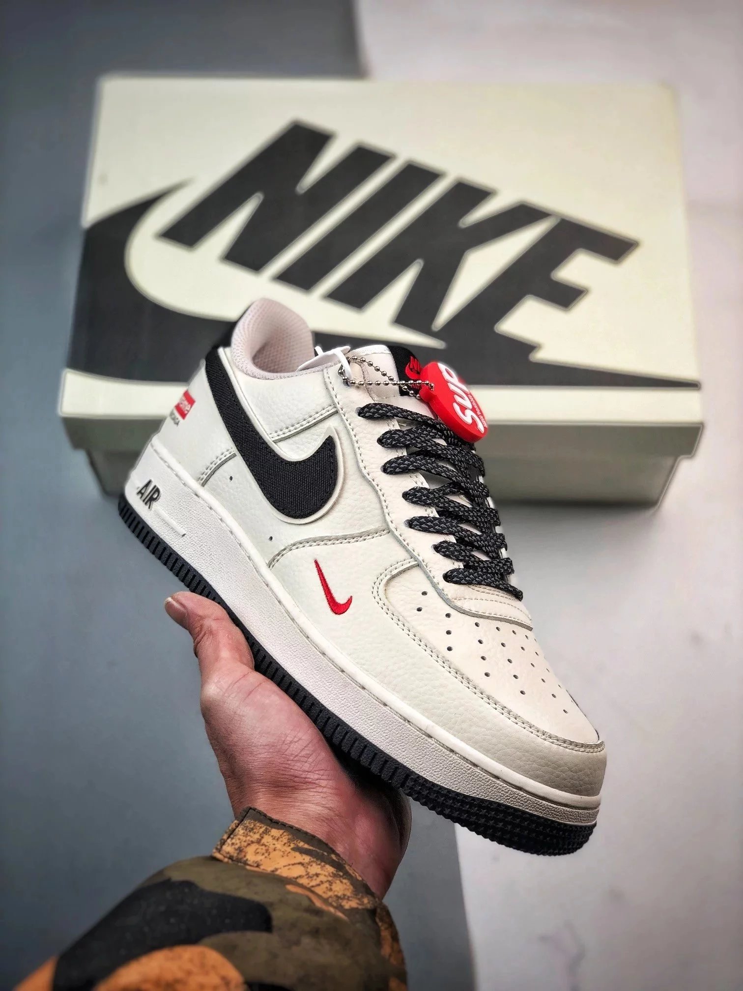 Nike Sneakers Air Force 1 Low — Collaboration in white and black