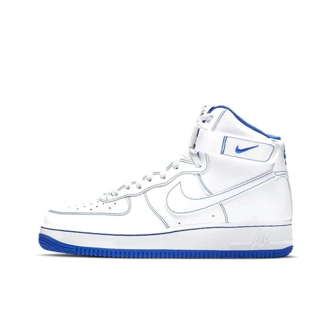 Nike Sneakers Air Force 1 High — white and blue suture CV 1753-101