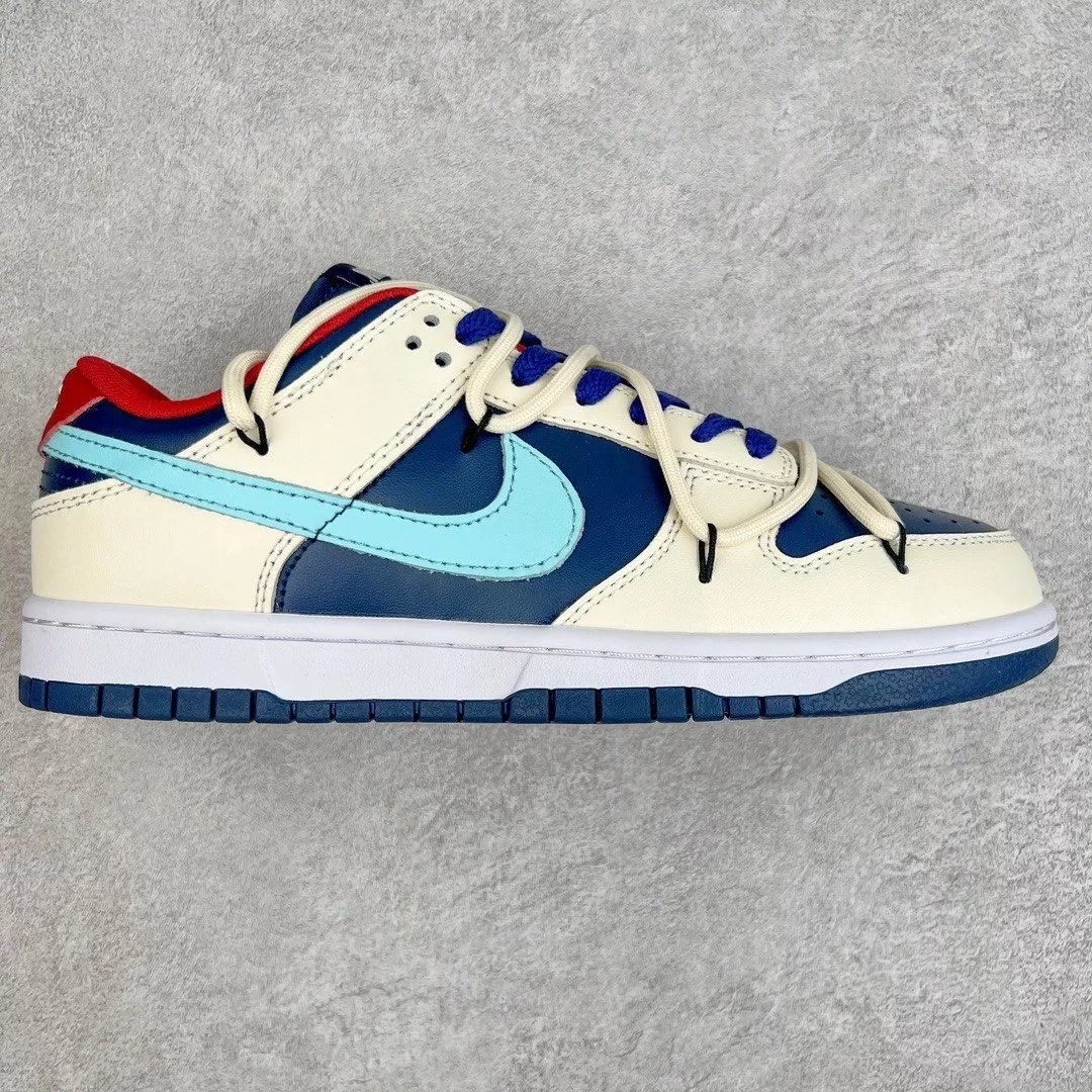 Nike Sneakers SB Dunk Low Deconstruction — Rice Blue Red