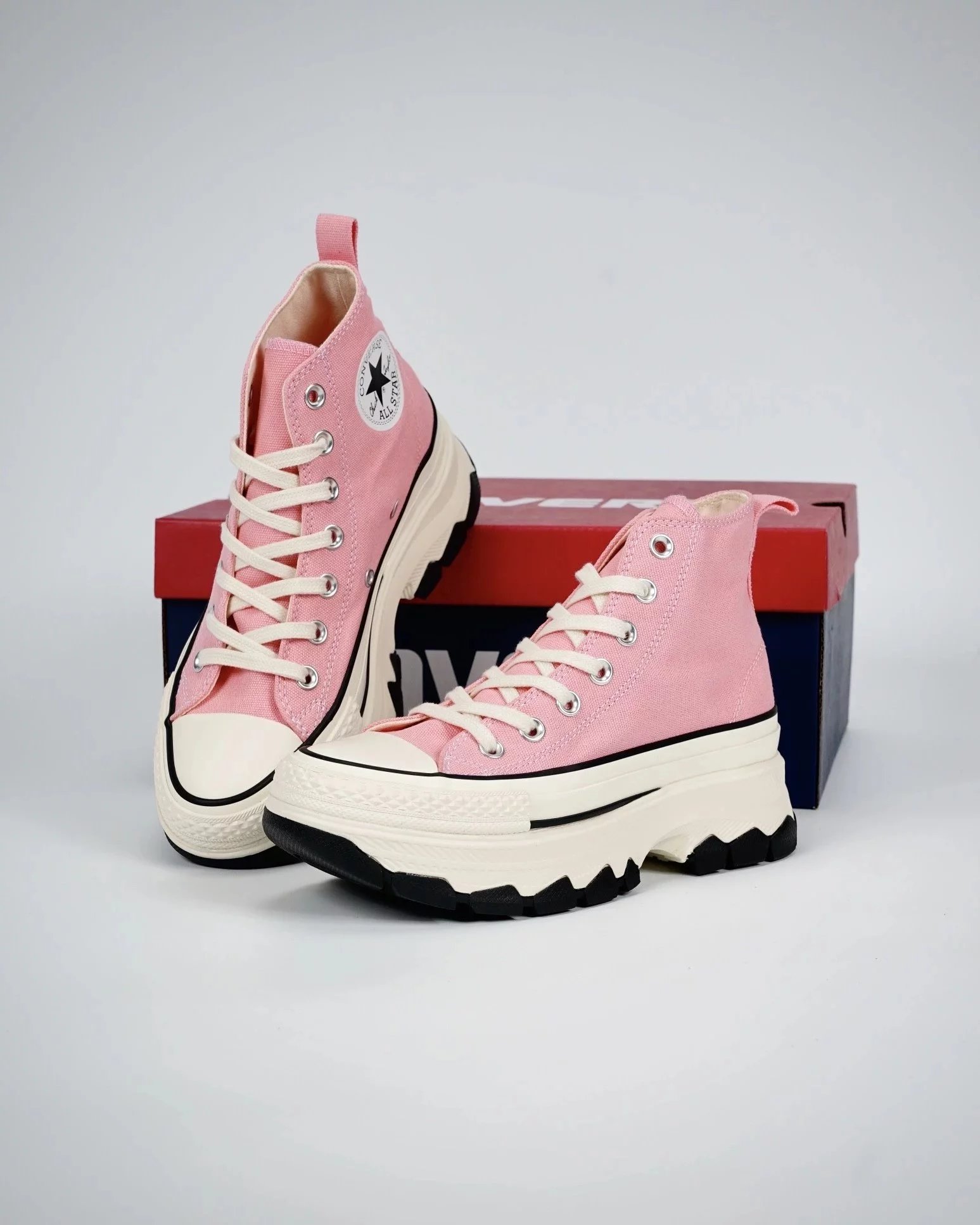 Converse Sneakers All Star 100 Trekwave H platform canvas — Pink High-top