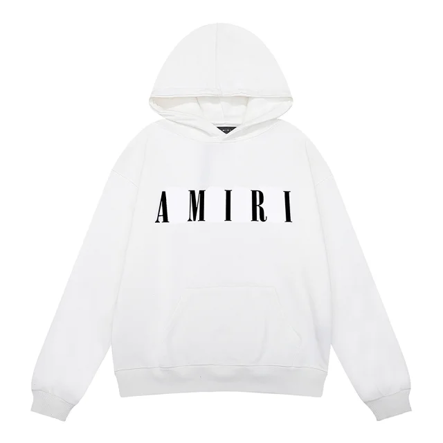 AMIRI Hoodies & Sweatshirts Logo-print pullover hoodie with kangaroo pocket product detail image 3