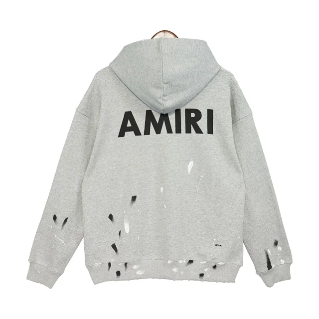 AMIRI Hoodies & Sweatshirts Logo-print pullover hoodie with kangaroo pocket product detail image 1