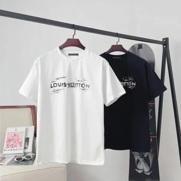 Louis Vuitton Distressed Logo Black T-Shirt - 2
