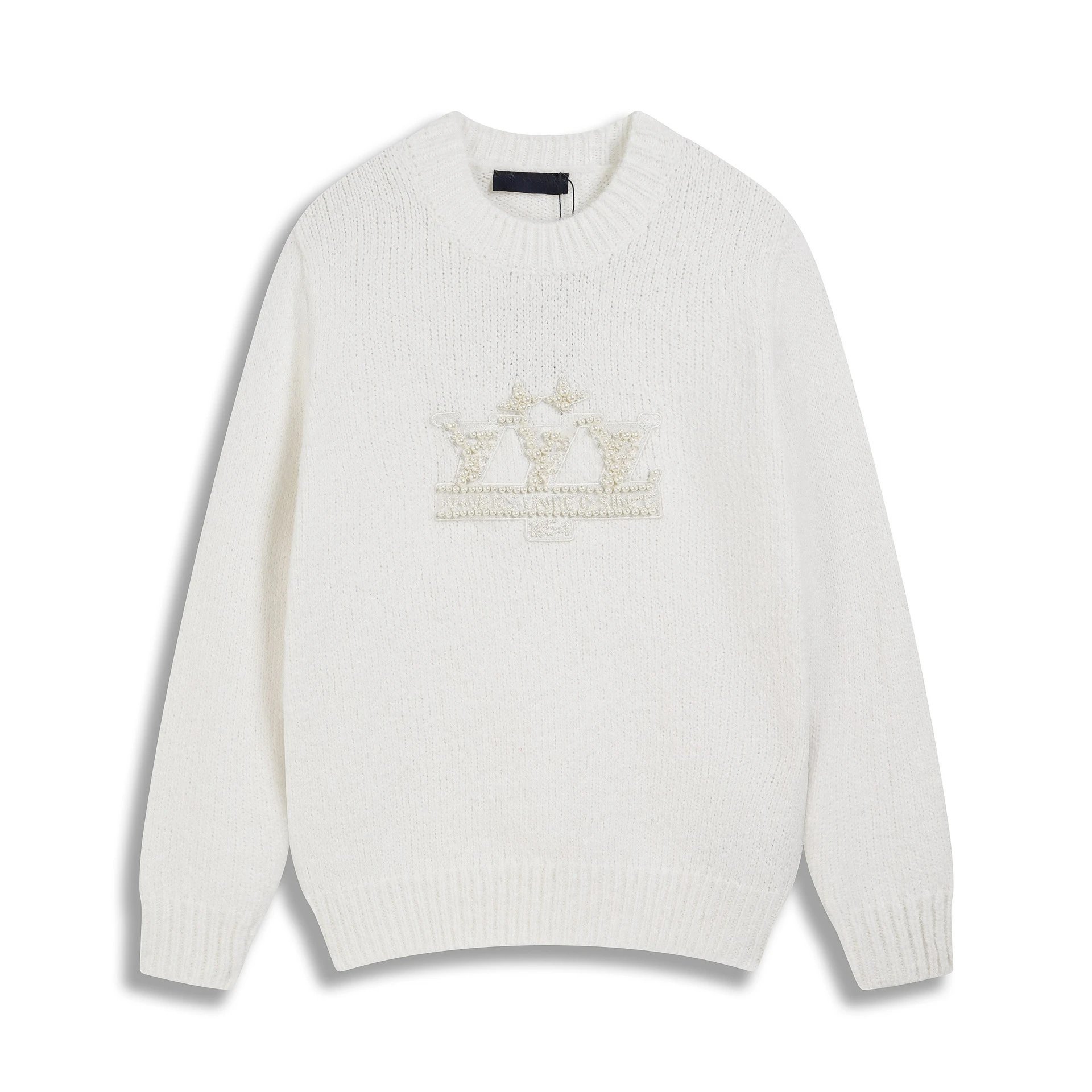A3 White (Donkey Embroidery Pearl Logo Sweater)