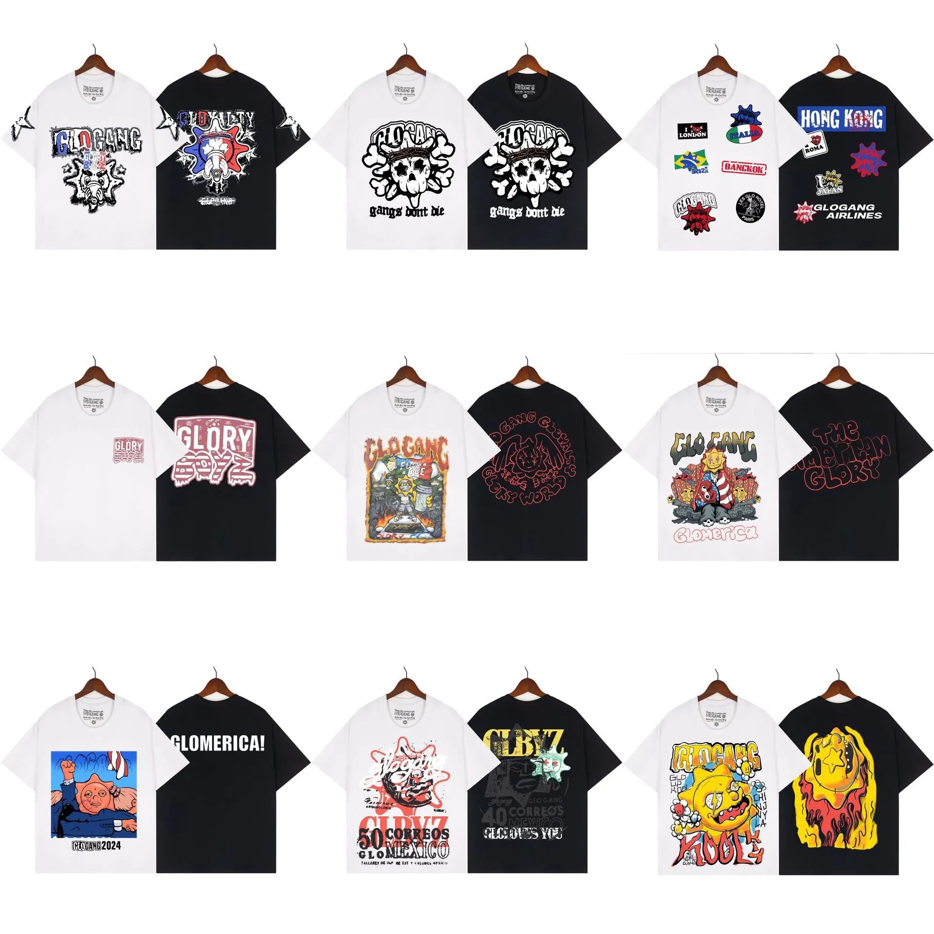 Zip Hoodie Glo Cartoon Print T-Shirt