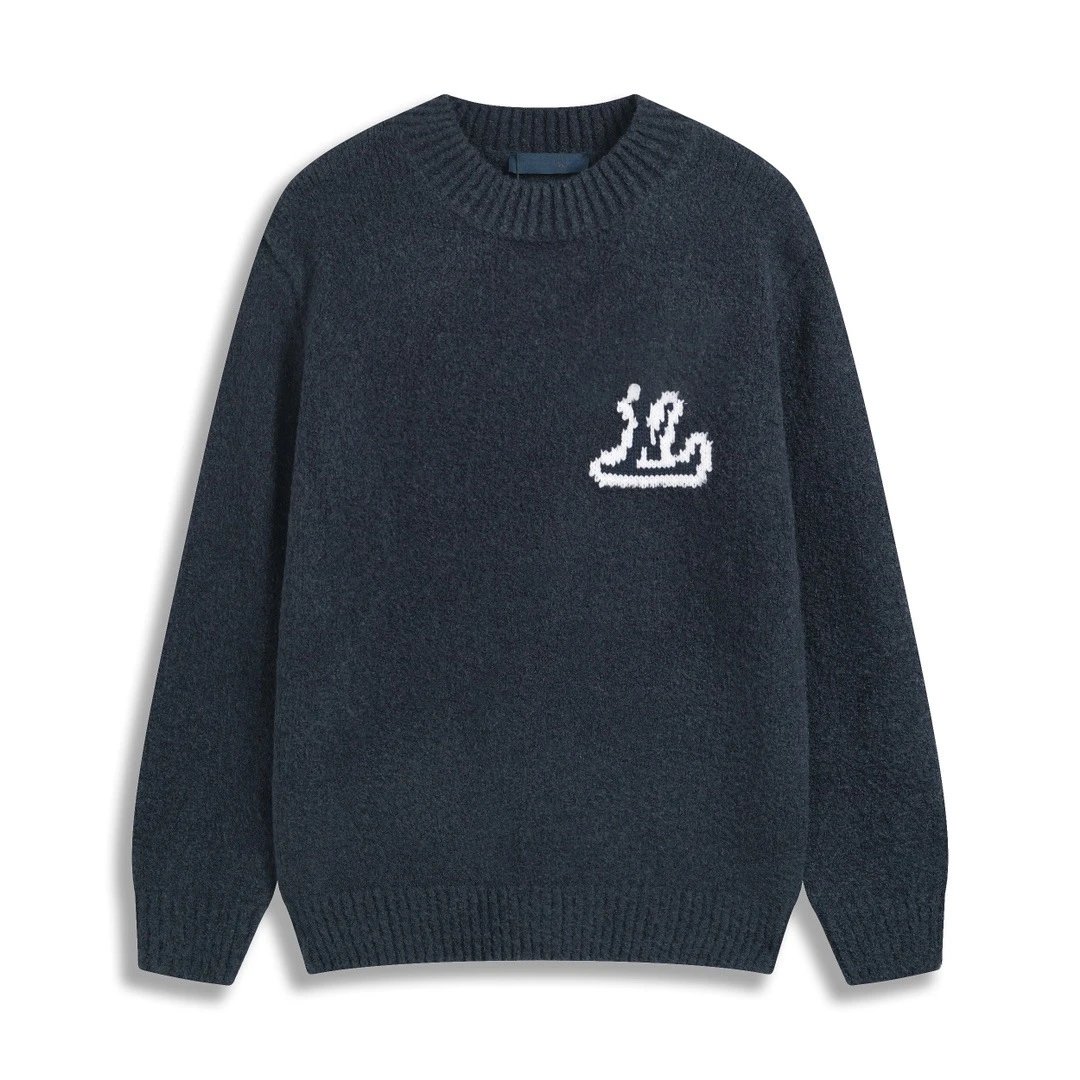 A6 deep blue (wool blend round neck sweater)