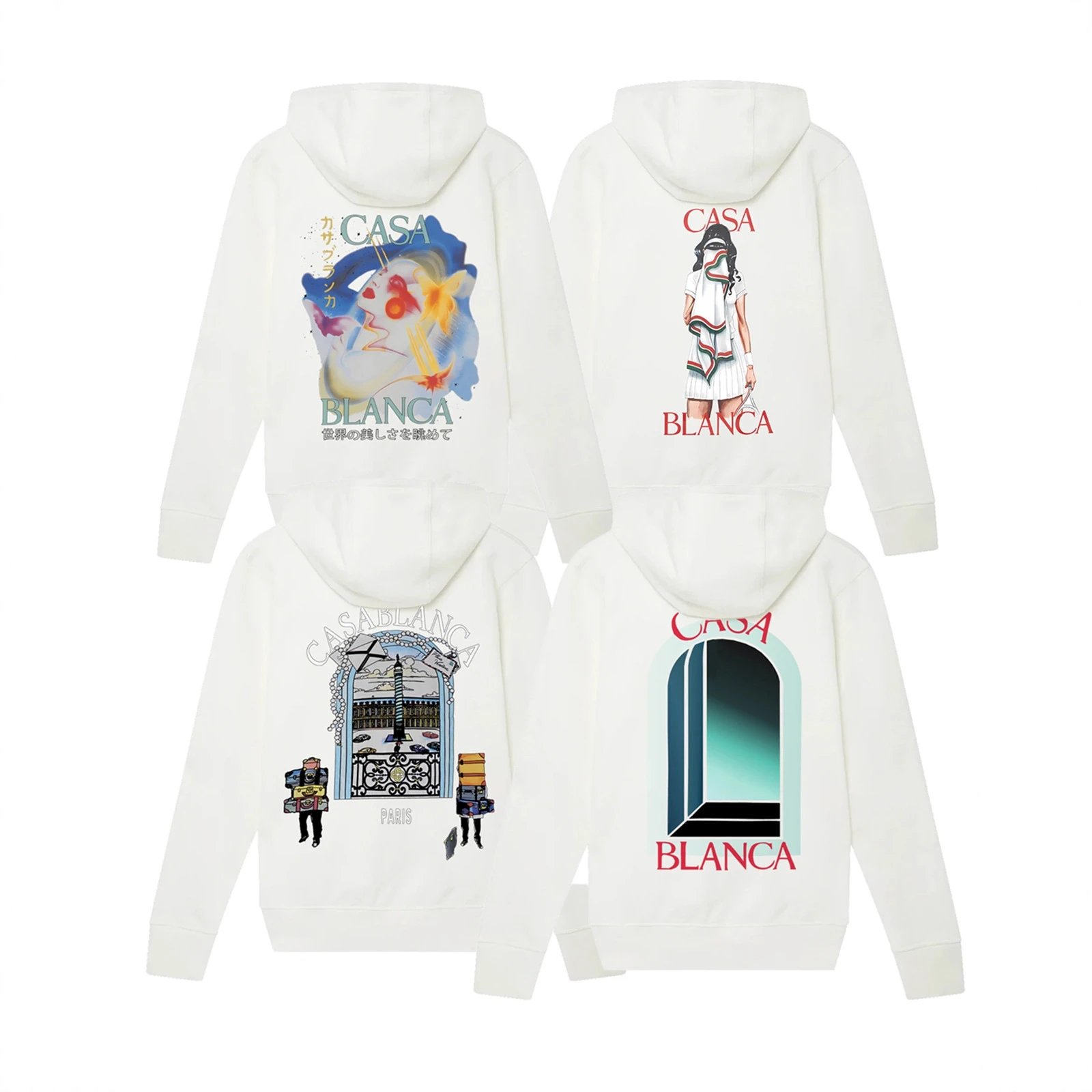 Casablanca Letter Print Crewneck Sweatshirt