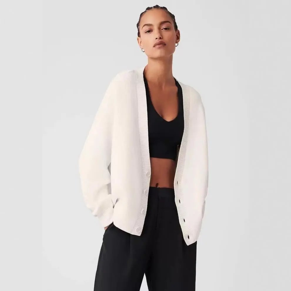 Alo Yoga Essential V-Neck Cardigan Black - 15