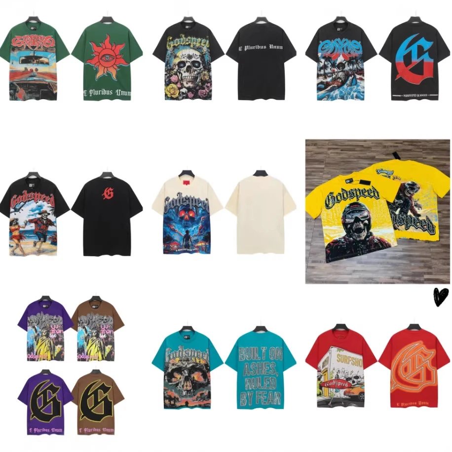 Godspeed Graphic Print Multicolor Loose Fit T-Shirt