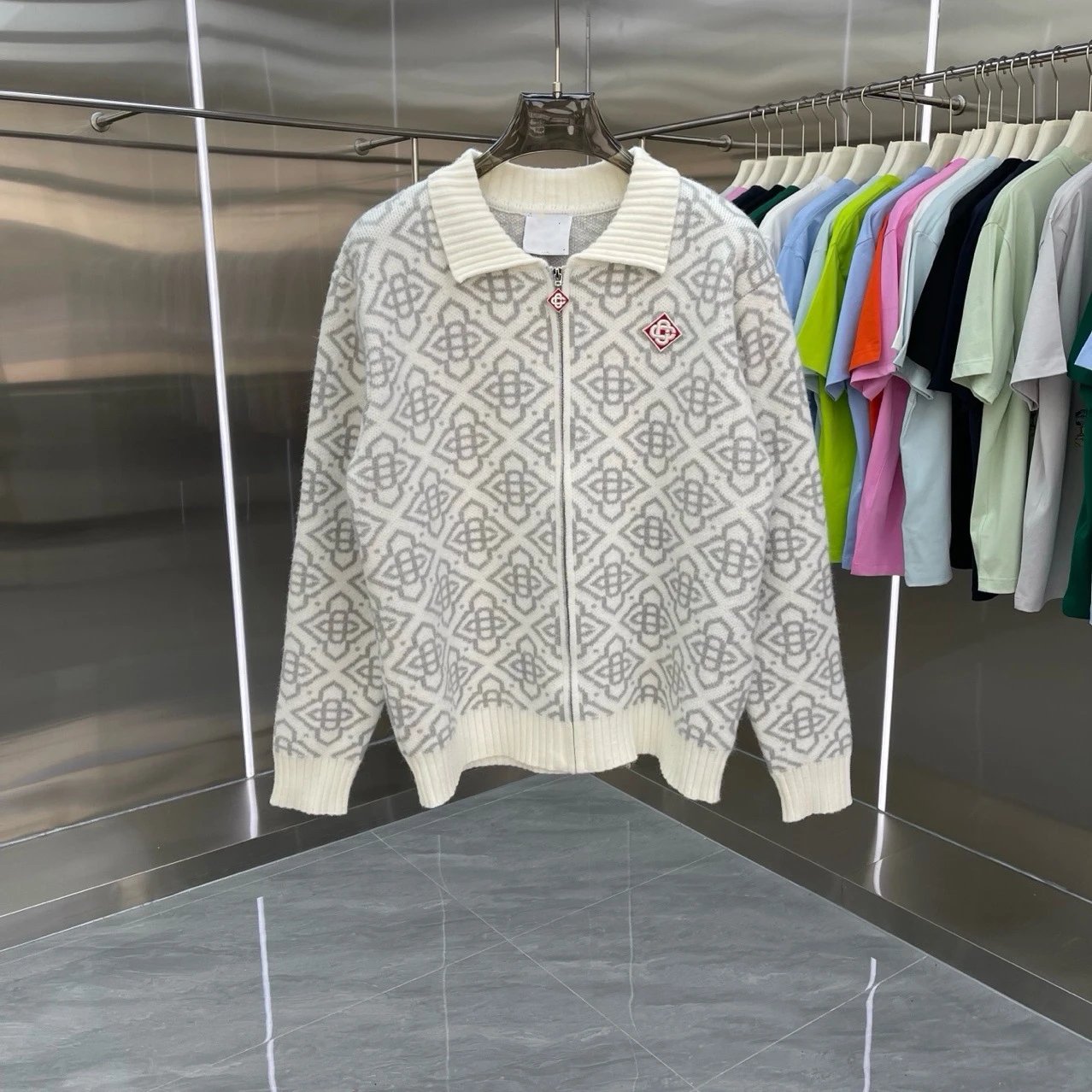 Kasha knitted zipper