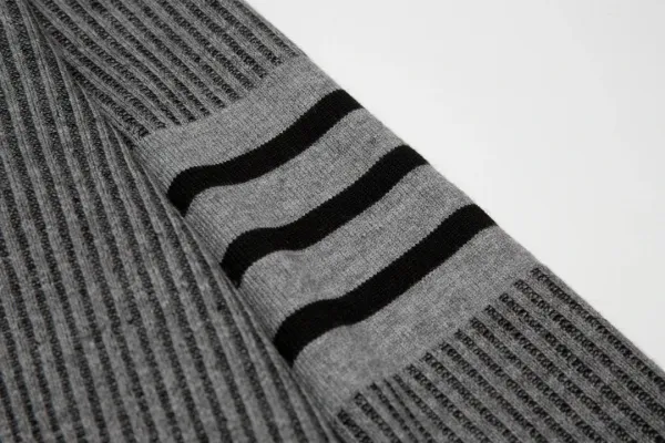 Thom Browne 4-Bar Stripe Ribbed Sweater Gray - 16
