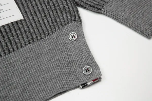 Thom Browne 4-Bar Stripe Ribbed Sweater Gray - 18