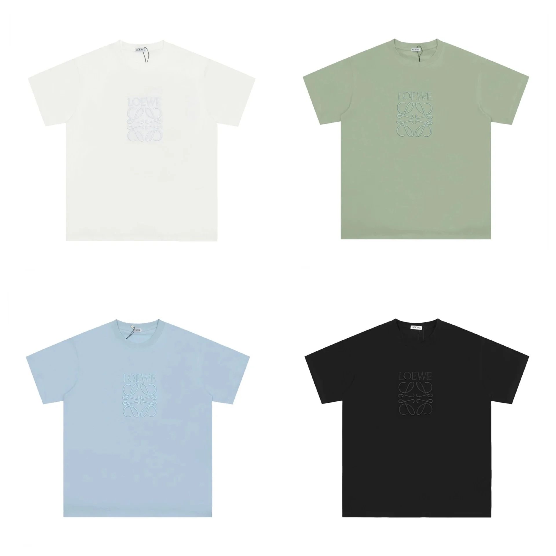 Luo Jia High-Quality Embroidered Logo Loose Short Sleeve T-shirt for Men and Women, Casual Versatile Streetwear