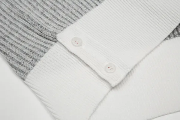 Thom Browne 4-Bar Stripe Ribbed Sweater Gray - 11