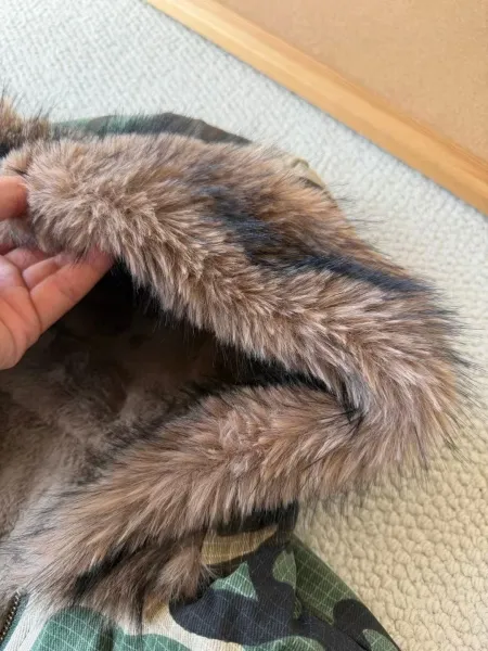 Stüssy Camo Faux Fur Hooded Bomber Jacket - 5