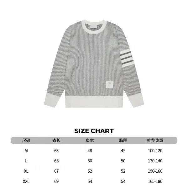 Thom Browne 4-Bar Stripe Ribbed Sweater Gray - 3