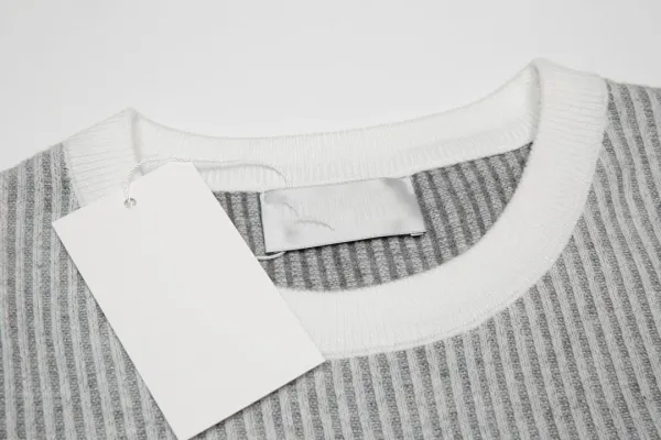 Thom Browne 4-Bar Stripe Ribbed Sweater Gray - 8