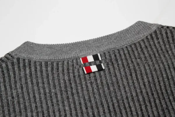Thom Browne 4-Bar Stripe Ribbed Sweater Gray - 21