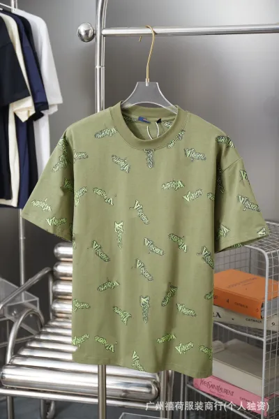 Design All-Over Print Olive Green T-Shirt - 1