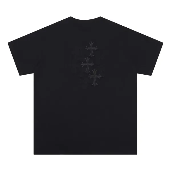 Chrome Hearts Cross Embroidery Black T-Shirt - 1