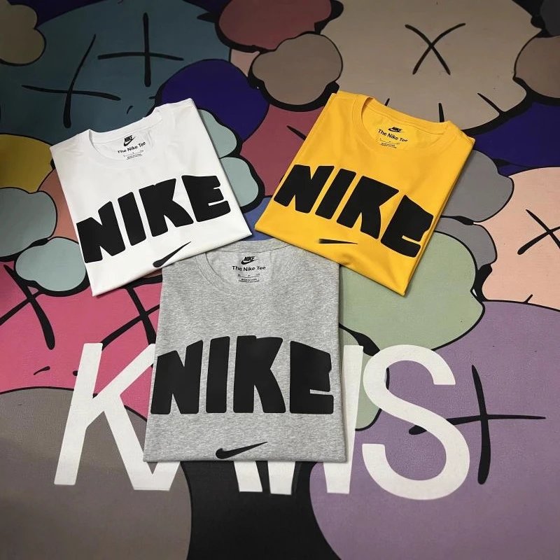 Nike The Nike Tee White Red Black Gray Yellow Graphic T-Shirt