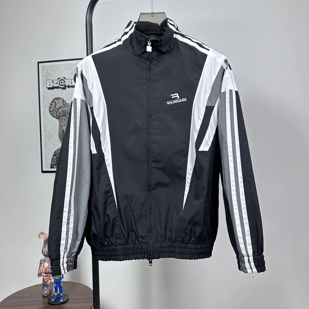 Balenciaga Letter Embroidered Shell Jacket and Pants Set