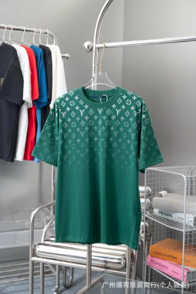 Louis Vuitton Monogram Print Oversized T-Shirt Green - 1