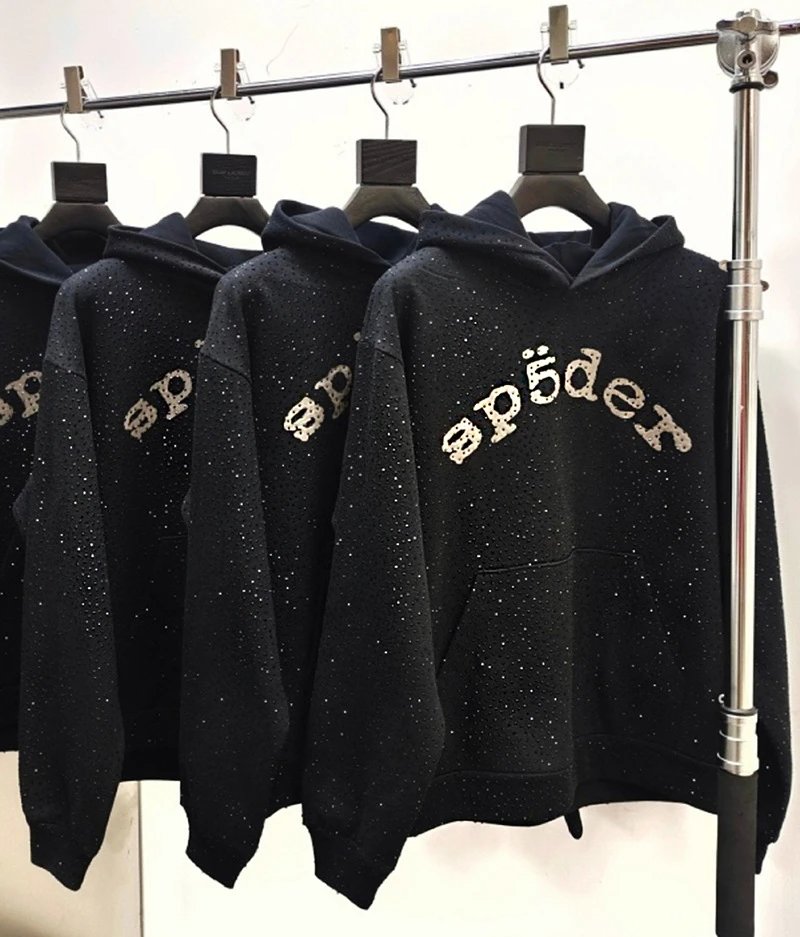 Sp5der Rhinestone Hoodie 450g photo 6