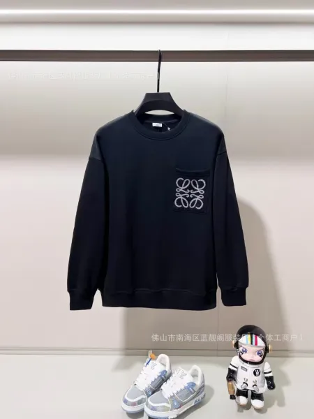 Loewe Anagram Pocket Sweatshirt Black Hoodie - 1