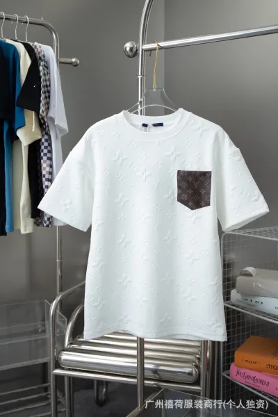 Louis Vuitton Monogram Embossed Pocket T-Shirt White - 1