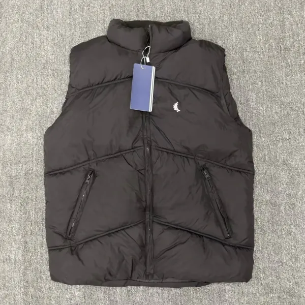 Design Unidentified Brand Puffer Vest Olive Green Vest Outerwear.vest - 8