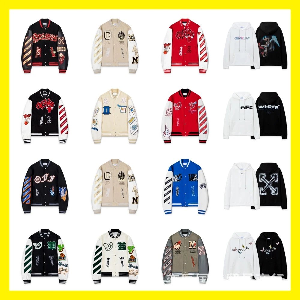 Heavy Embroidered Leather Splice Baseball Jacket