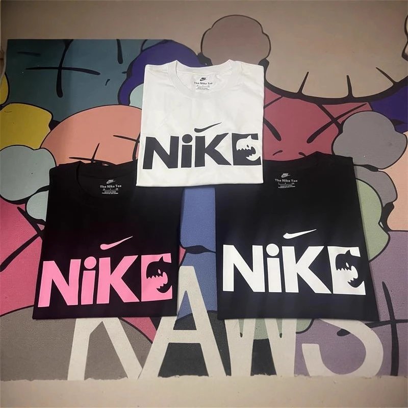 Nike The Nike Tee White Red Black Gray Yellow Graphic T-Shirt