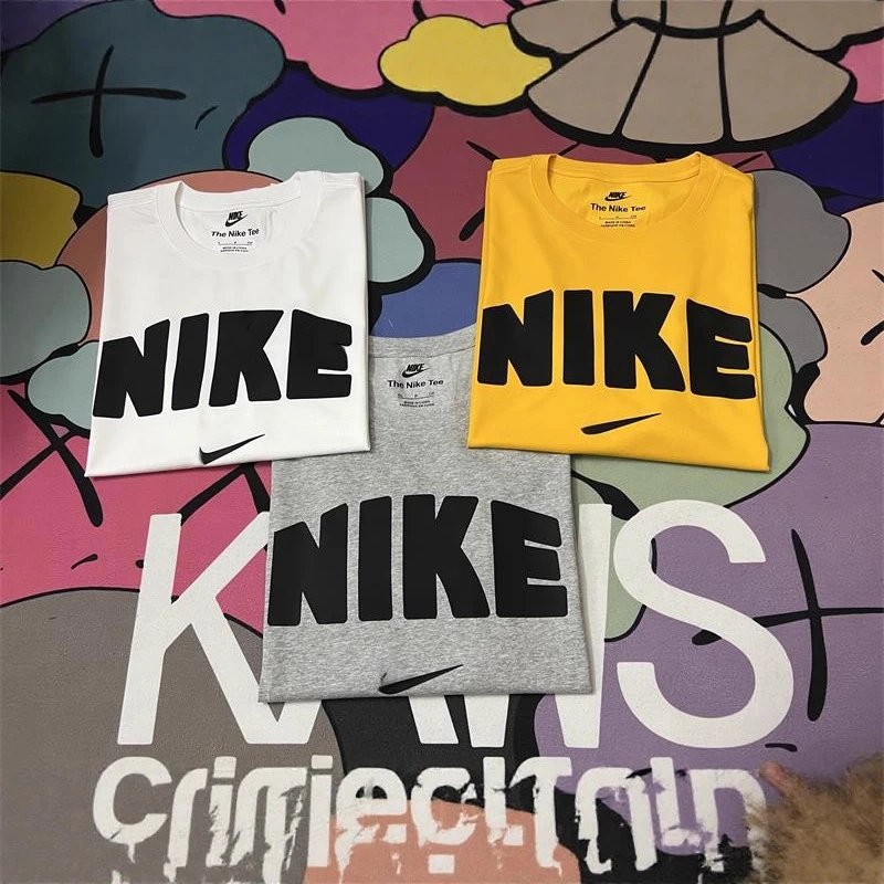 Nike The Nike Tee White Red Black Gray Yellow Graphic T-Shirt