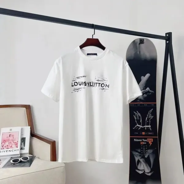 Louis Vuitton Distressed Logo Black T-Shirt - 3
