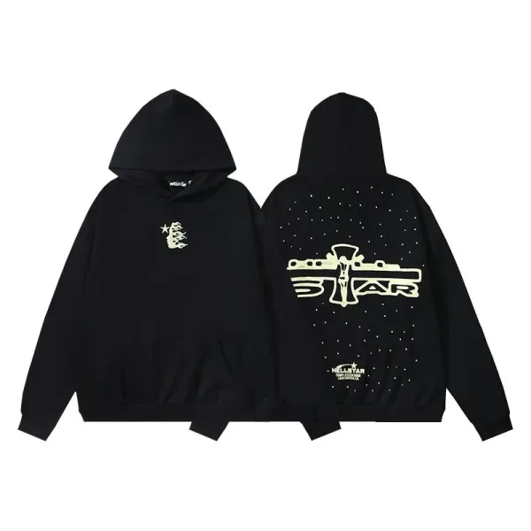 Hellstar Star Graphic Hoodie Black - 5